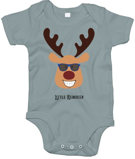 Little Reindeer (blue glasses) Babygro