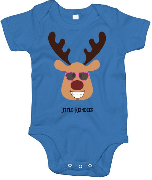Little Reindeer (pink glasses) Babygro
