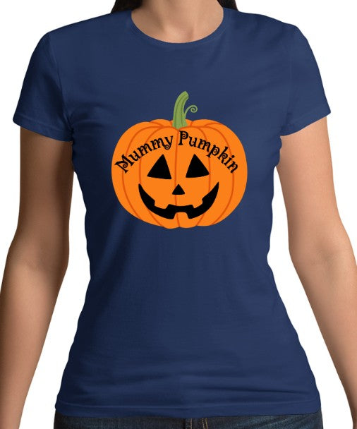 Mummy Pumpkin Fitted T-Shirt