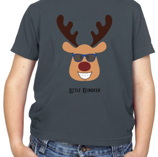 Little Reindeer T-Shirt (Child) Blue Glasses