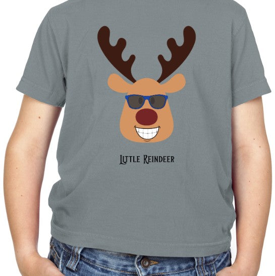 Little Reindeer T-Shirt (Child) Blue Glasses