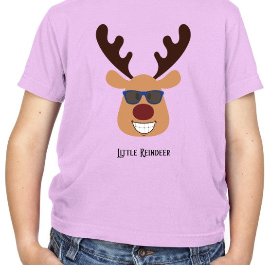 Little Reindeer T-Shirt (Child) Blue Glasses