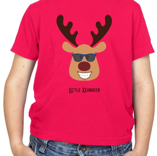Little Reindeer T-Shirt (Child) Blue Glasses