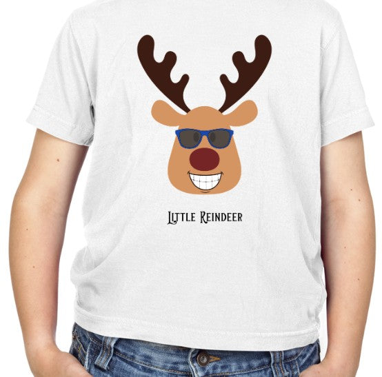 Little Reindeer T-Shirt (Child) Blue Glasses