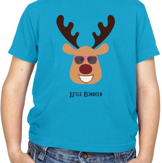 Little Reindeer T-Shirt (Child) Pink Glasses