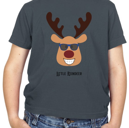 Little Reindeer T-Shirt (Child) Blue Glasses