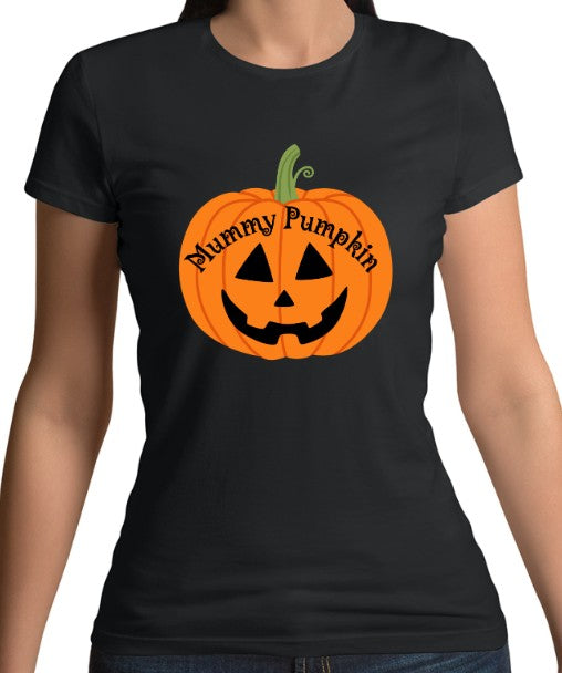 Mummy Pumpkin Fitted T-Shirt