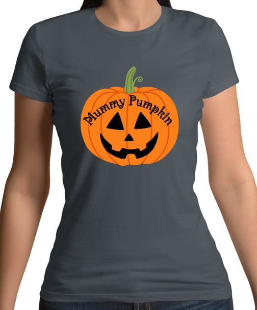 Mummy Pumpkin Fitted T-Shirt
