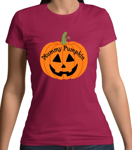 Mummy Pumpkin Fitted T-Shirt