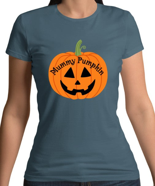 Mummy Pumpkin Fitted T-Shirt