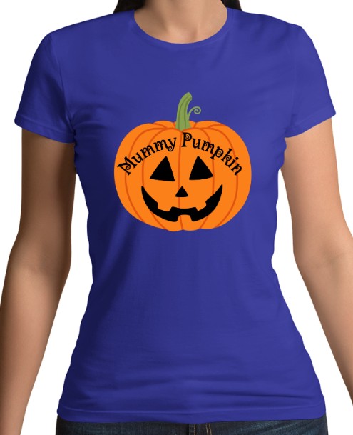 Mummy Pumpkin Fitted T-Shirt