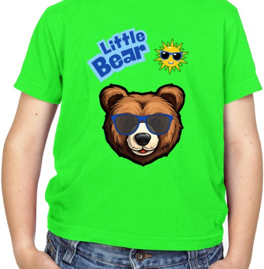 Little Bear Blue Text T-Shirt (3-14 years)