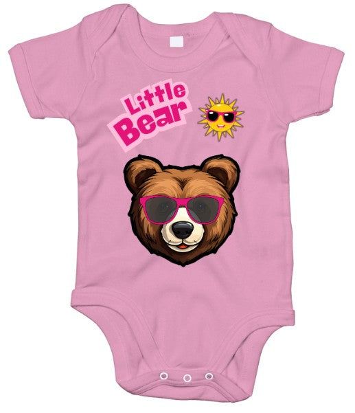 Little Bear Babygro Pink Text (18-24m)